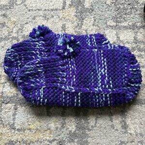 Cozy Purple Knit Slippers